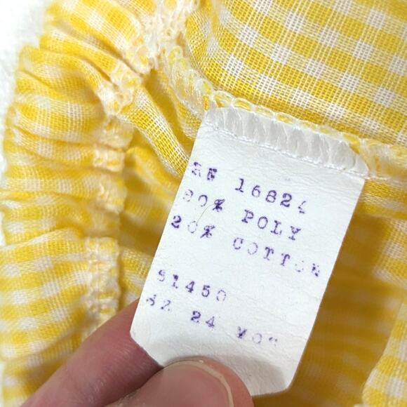 Vintage Magic Years Outfit Girls Size 18-24m Yellow Gingham Tank Shorts - Picture 7 of 7